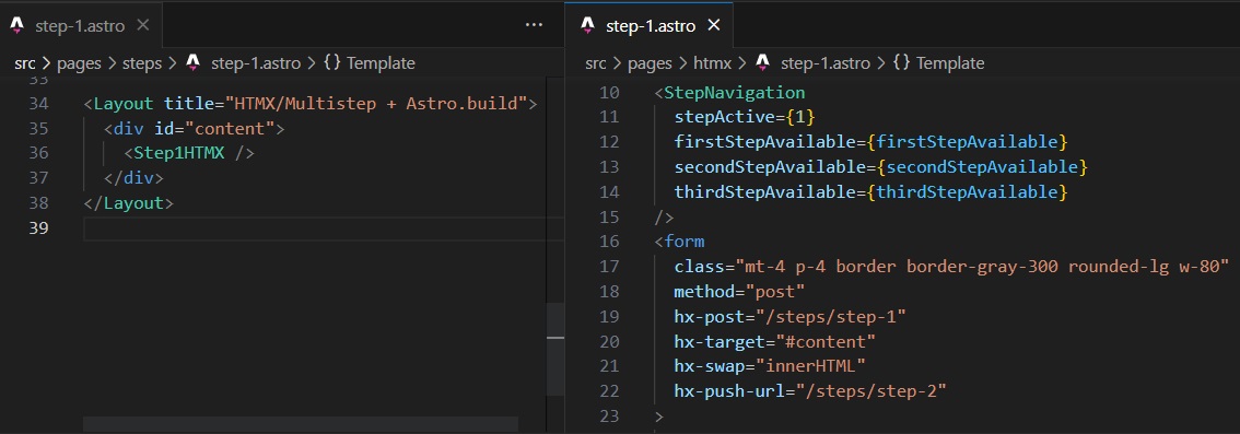 Multistep folder structure